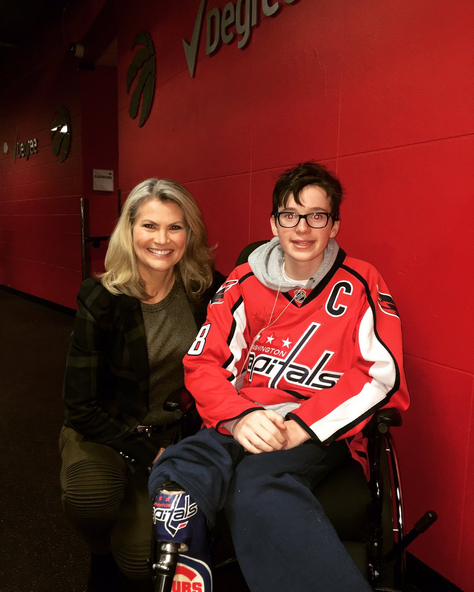 So good to see my pal Alex Luey here to watch his good buddy Alex Ovechkin &amp; the Washington Capitals take on the Maple Leafs.  #lueystrong