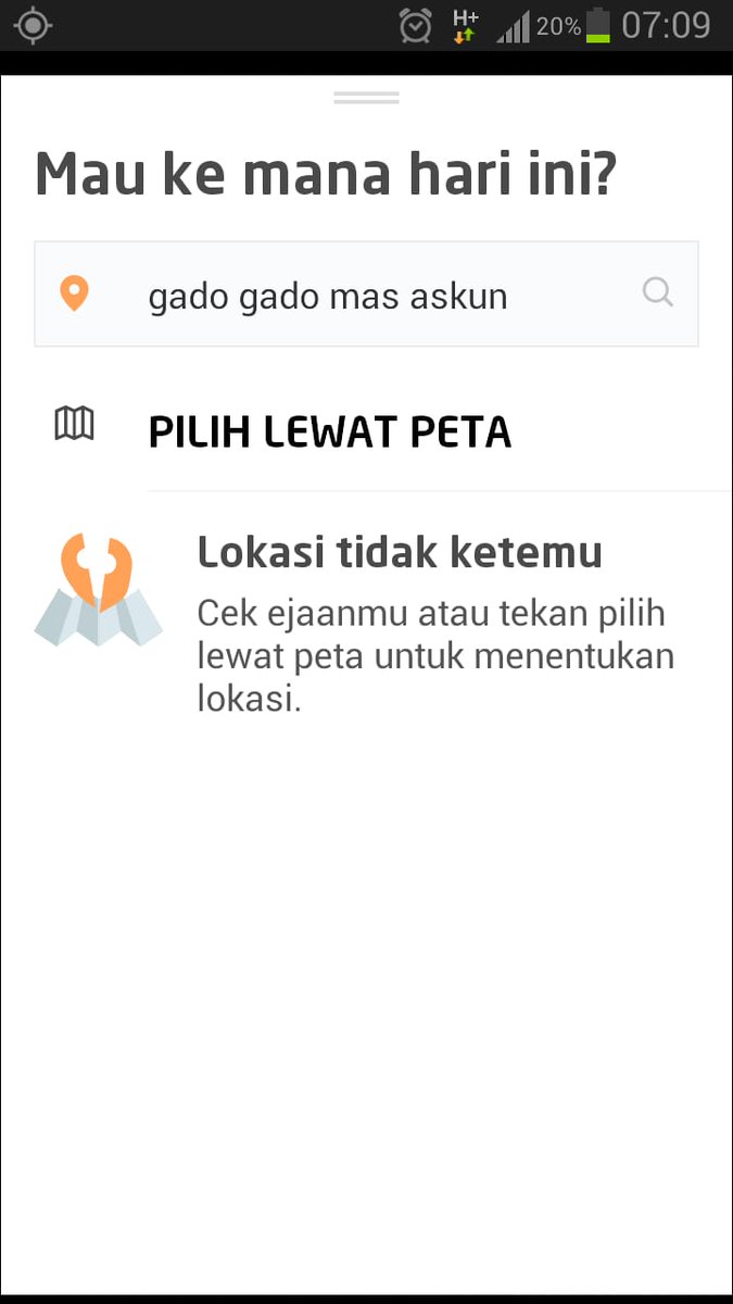 iniGhanii's tweet photo. @gojekindonesia min pengen tanya kenapa ya saya ga bisa pesan, waktu pemesanan selalu tulisanya kaya gini. https://t.co/AFvtaKIhm1