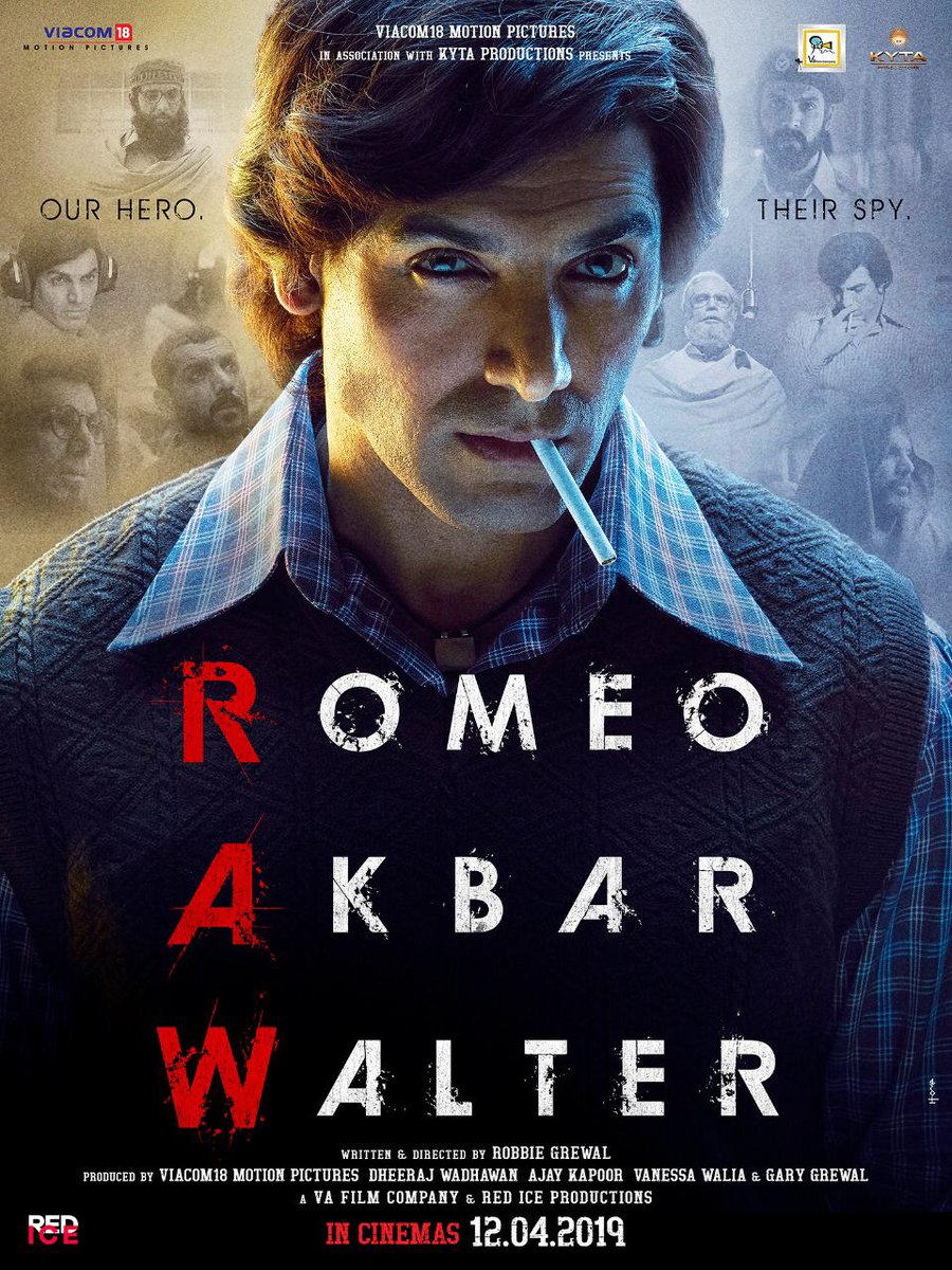 Here is first look of #JohnAbraham from his upcoming #RomeoAkbarWalter 

Written and directed by #RobbieGrewal 

Starring #MouniRoy #JackieShroff #SikanderKher 
Releasing this #12thApril
#TheLastReview