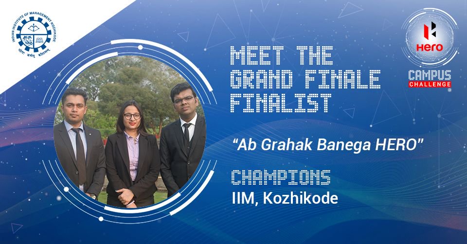 HeroHCC's tweet photo. Congratulations on your achievements Team Champions from @IIMKozhikode! See you in Grand Finale! https://t.co/HlUwEzBwrb