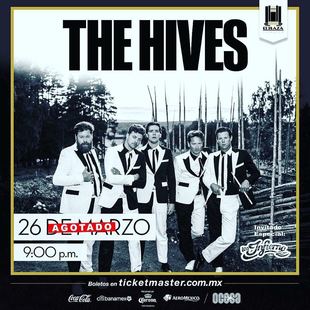 Infiernooficial's tweet photo. Estamos muy contentos de regresar a los escenarios después de 2 años y hacerlo junto a nuestros amigos @TheHives https://t.co/PT1IM3kzrV
