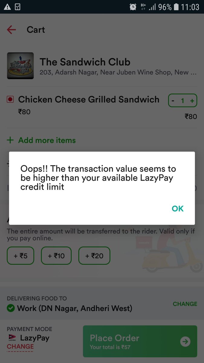 Parthogorus's tweet photo. @Lazy_Pay i have credit available in my lazypay wallet, but still I'm still unable to pay through it. Please help. https://t.co/CaRSXO2tGk