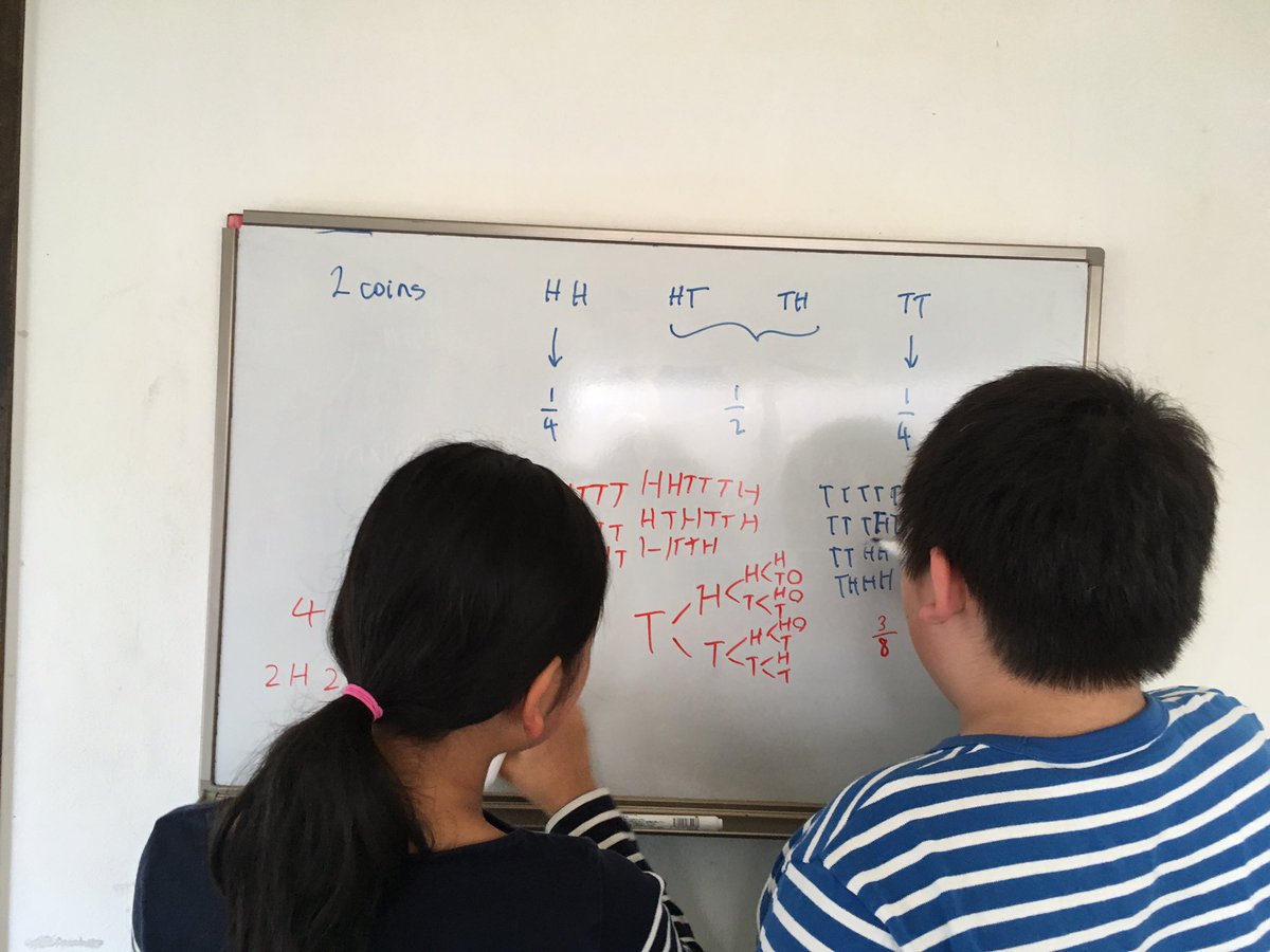 MSTokyoEucalyp's tweet photo. Working out probabilities... it takes time and trees! #MSTmiddleschool #MSTmath https://t.co/uEa9psIhQe