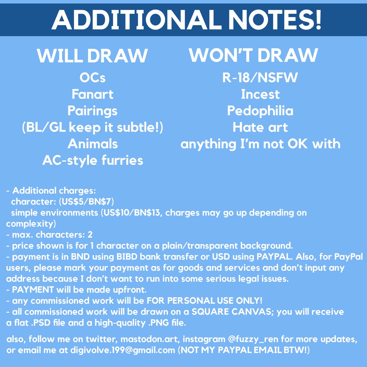 fzrnworks's tweet photo. [RTs 💕]

my laptop has been crashing a lot and i need it for my FYP and zines stuff!!

help me fund for repairs!! i'm prioritizing local commissioners but int'l clients are welcome!

you can also help me out here but i can only offer doodles there:

https://t.co/pqT1IZVj7u https://t.co/5aSoPaDKNs
