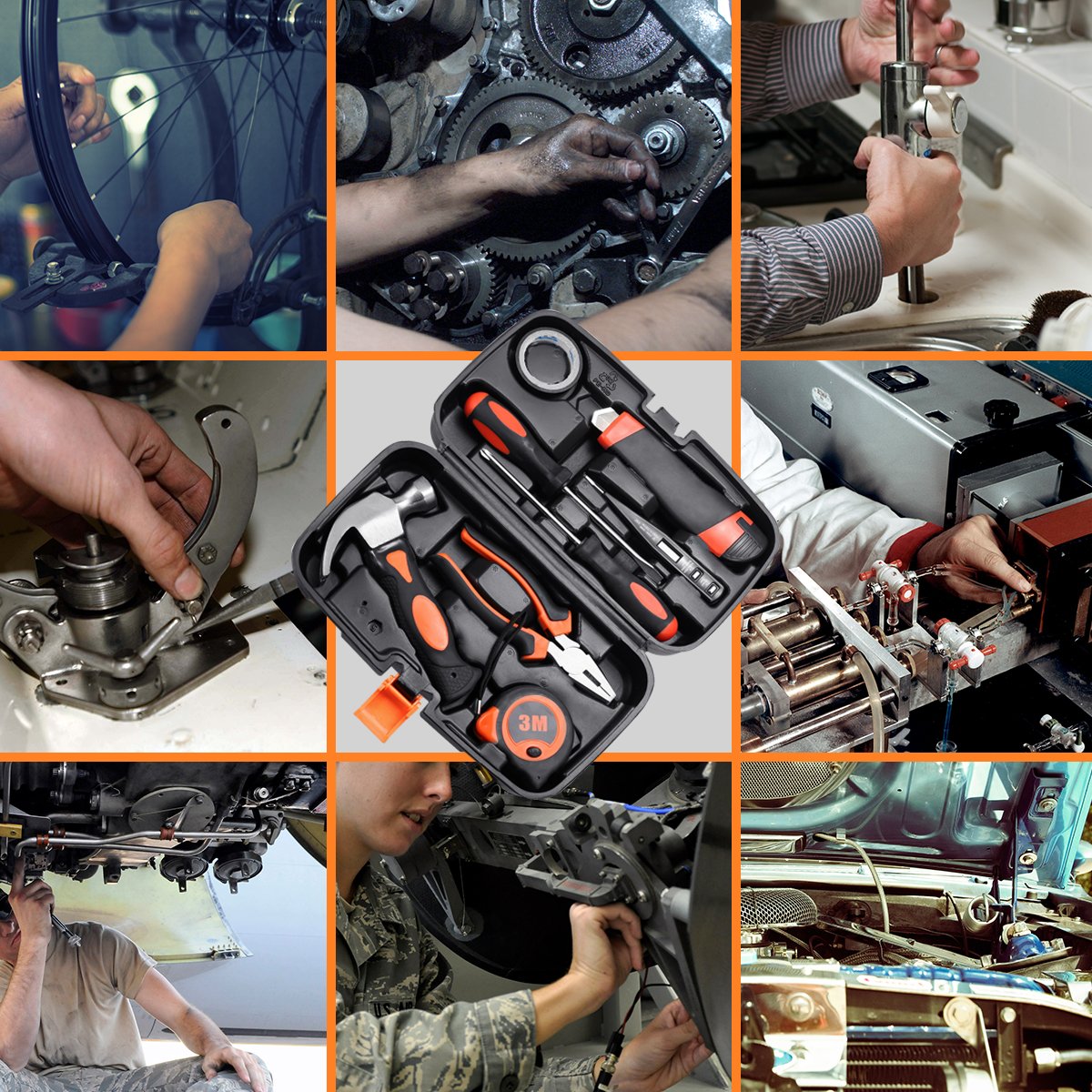 variableimports's tweet image. Multi functional Woodworking Tools🆒🆕
This 9 Pieces tools kit are just what you need to have peace of mind that you can fix most issues
#industrial #woodworking #multifunction #tools #pliers #wrenched #hammers #carpentry #carpenter #electrical #handtool #toolkits #mechanic