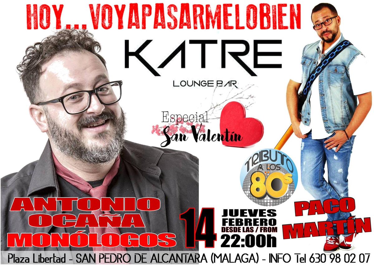 Katrelounge's tweet photo. EL 14 DE FEBRERO... NOS VEMOS EN EL KATRE https://t.co/RMtukflCWT