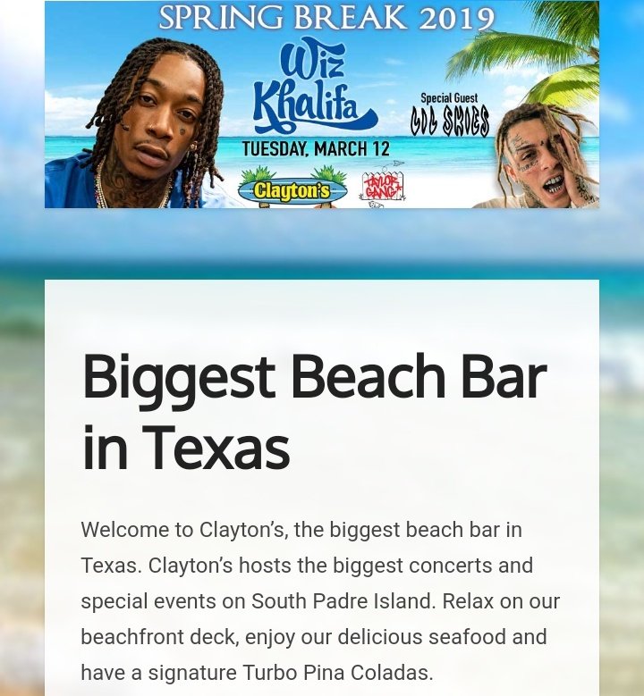 PartySouthPadre's tweet photo. 🍍South Padre 2019
IS GONNA BE CRAZY
Texas Week March 11th-17th
Staring🎬
Cardi B
Rich The Kid
Lil Baby
Yelly Beezy
Kodak Black
21 Savage
Lil Uzi Vert
Wiz Khalifa
Lil Skies
Steve Aoki
#SpringBreak #SpringBreak2k19
#SouthPadre #SouthPadre2019
#Southpadre2k19 #TeamiamtheParty https://t.co/tg2v6C4NiD