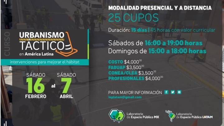 _lepmx's tweet photo. Siguiente Curso: #UrbansimoTáctico en #AméricaLatina 
Modalidad presencial (25 lugares)
Modalidad a distancia (15 lugares)
Inicio: Febrero 16
Término: Abril 07 
Valor curricular: 45 horas.

Inscripción: https://t.co/XE4DTw29F6
Vía @leplatam https://t.co/E4ju8zLfhO