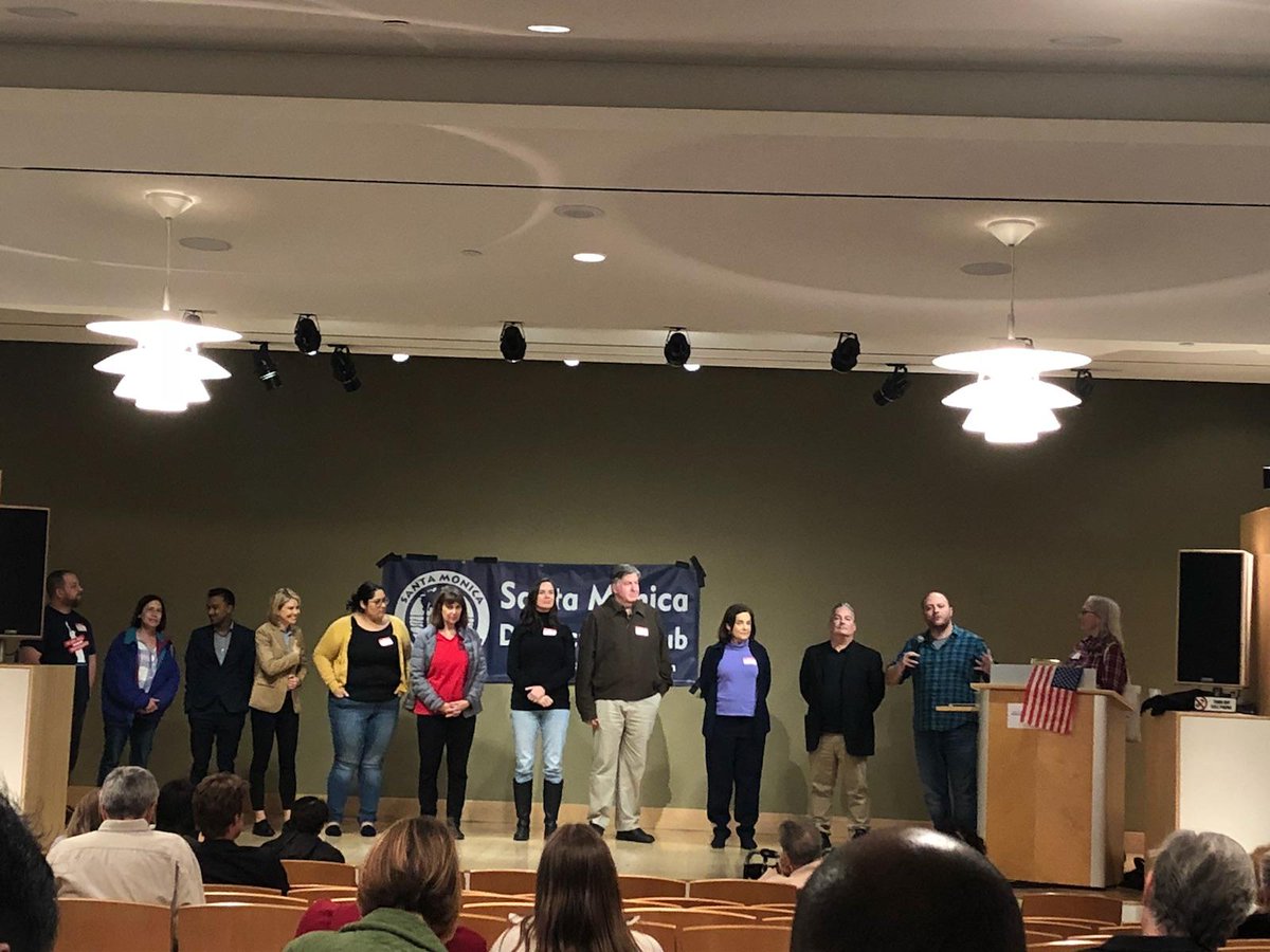 SandraFluke's tweet photo. Joined @SantaMonicaDems to hear from Alex Villanueva, who spoke abt getting ICE out of LA county jails & recruiting sheriffs from within LA communities of color. We also talked abt Saturday’s AD50 delegate election at SMC-hope to see all my fellow neighbors in the district there! https://t.co/SkkADSO09i