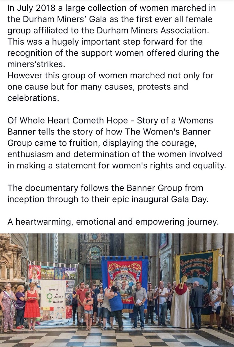 BannerWomen's tweet photo. Date for your diary! On International Women’s Day, 8 March 2019 the premiere screening of our film will be shown at the magnificent @RedhillsDurham. Booking details will be available shortly ✊🏼 https://t.co/41o47BZouO