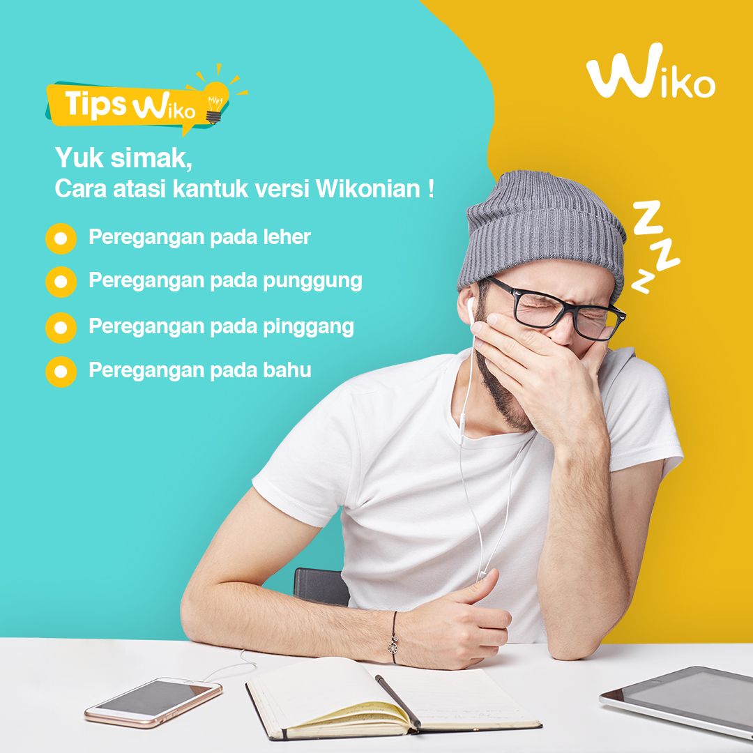 wikoindonesia's tweet photo. Ngantuk melanda di siang hari dan mengganggu aktivitas kalian? Coba deh Wikonian lakukan beberapa gerakan-gerakan berikut, niscaya ngantuk kamu bisa hilang dan bisa melanjutkan kegiatan kamu. #TipsWiko #WikoID https://t.co/j3mbcubTiR