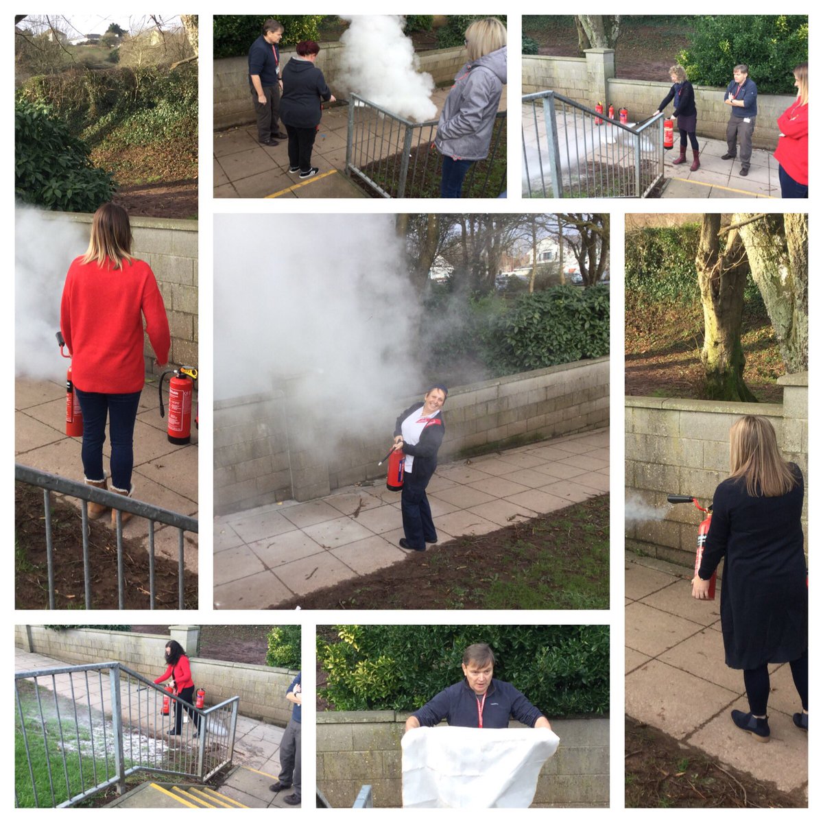 MicheleTGarden's tweet image. Staff @PDCSPrimary taking part in fire extinguisher training #firewardens, fire safety