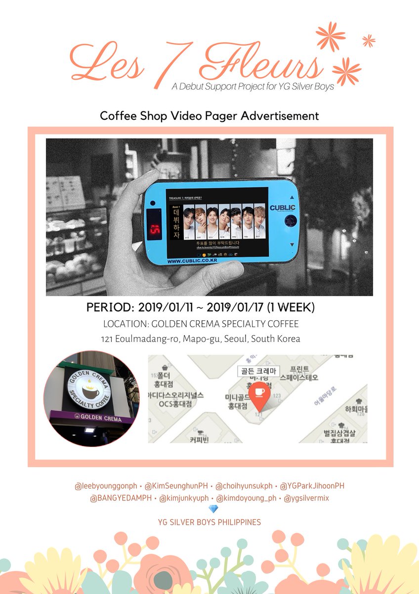 blueirisproject's tweet photo. [ICYMI] Our team members from the Philippines successfully launched this Video Pager Ad Project for TeamA+Jihoon in Hongdae to ask Korean fans to keep on voting for them. Visit tweets under #7개의_꽃 to see the fans who came to see the ad 😊

#DebutTeamAJihoon
#에이지훈데뷔하자 https://t.co/fhIlc7IIvq