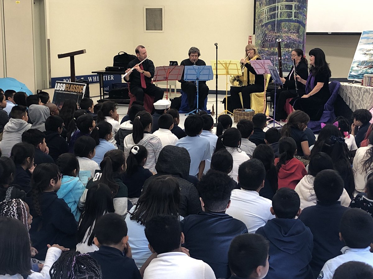DJespersen1's tweet photo. Thank you @LBSymphony for teaching & sharing music w/ our 2nd & 3rd gr. scholars! James Petri @LBUSD_Arts we appreciate you for coordinating this opportunity. Music brings people together (U6) & inspires creativity & critical thinking. #ProudtobeLBUSD #VAPAmatters #ArtsInSTEAM https://t.co/9fO4khfoJj
