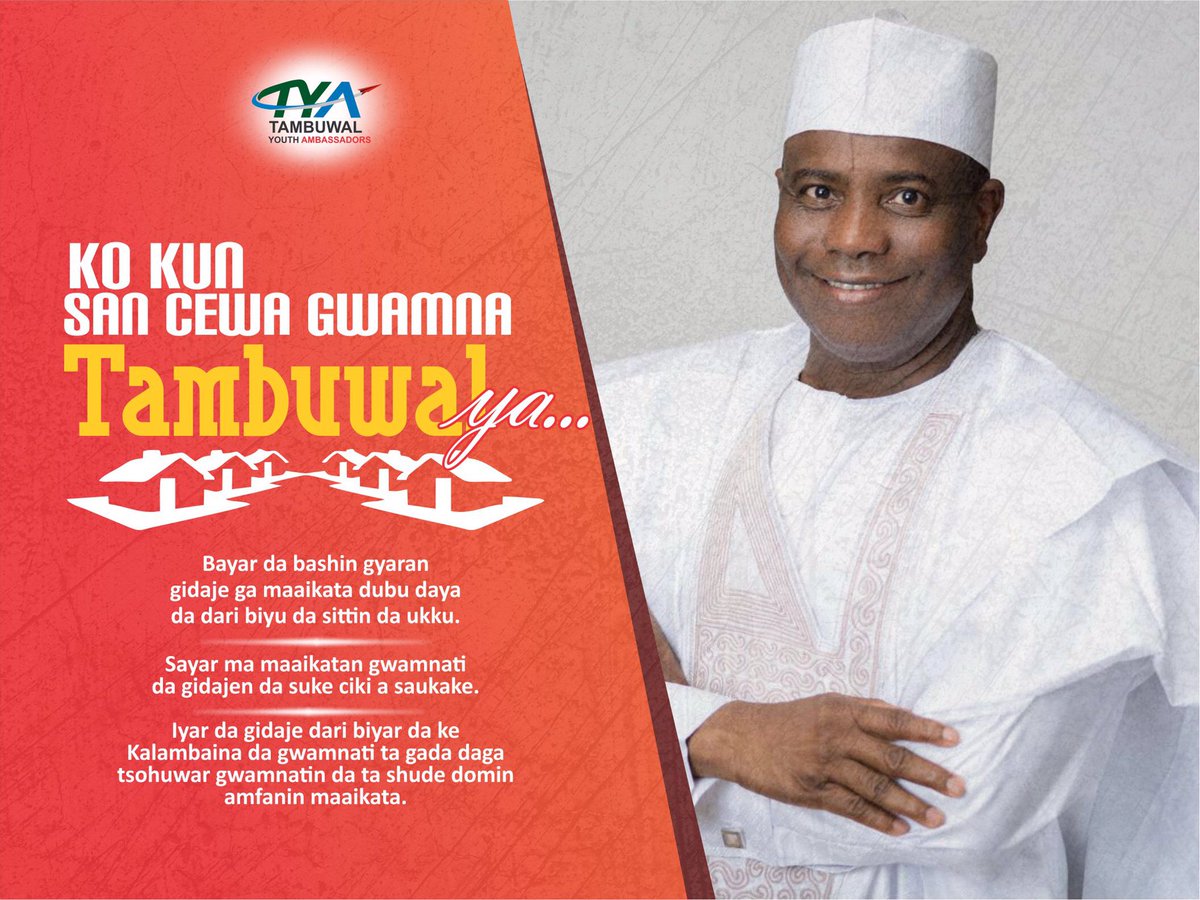 Tambuwal_YA's tweet photo. #MutawalleAlheriNe
#Tambuwal2019 https://t.co/4SXjKmPhpS