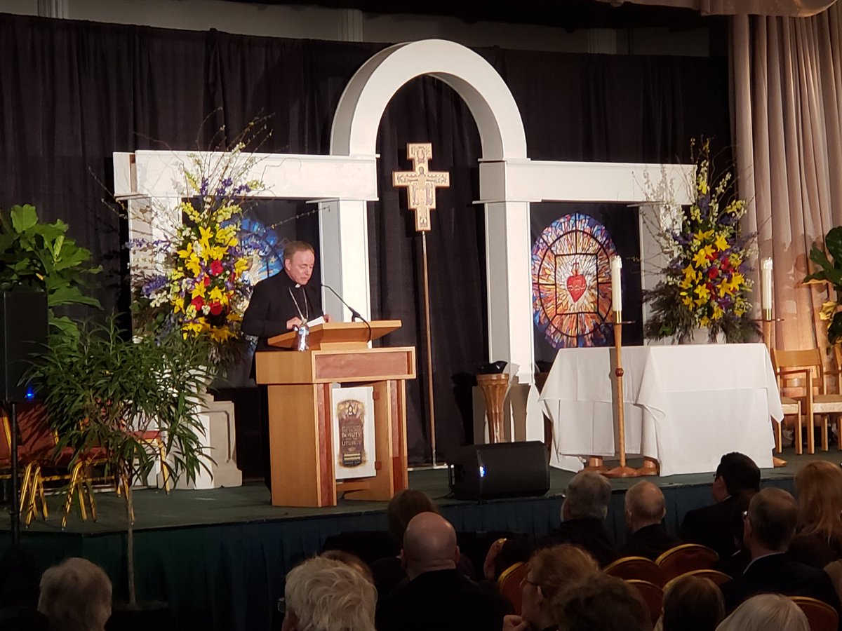 SWLCRegion10_13's tweet photo. Our keynote address to open #StudyWeek2019 comes from @archbmiller on "What Is Beauty?: Beauty and the Sacred". #BeautyandtheLiturgy https://t.co/ksp93ktnuX