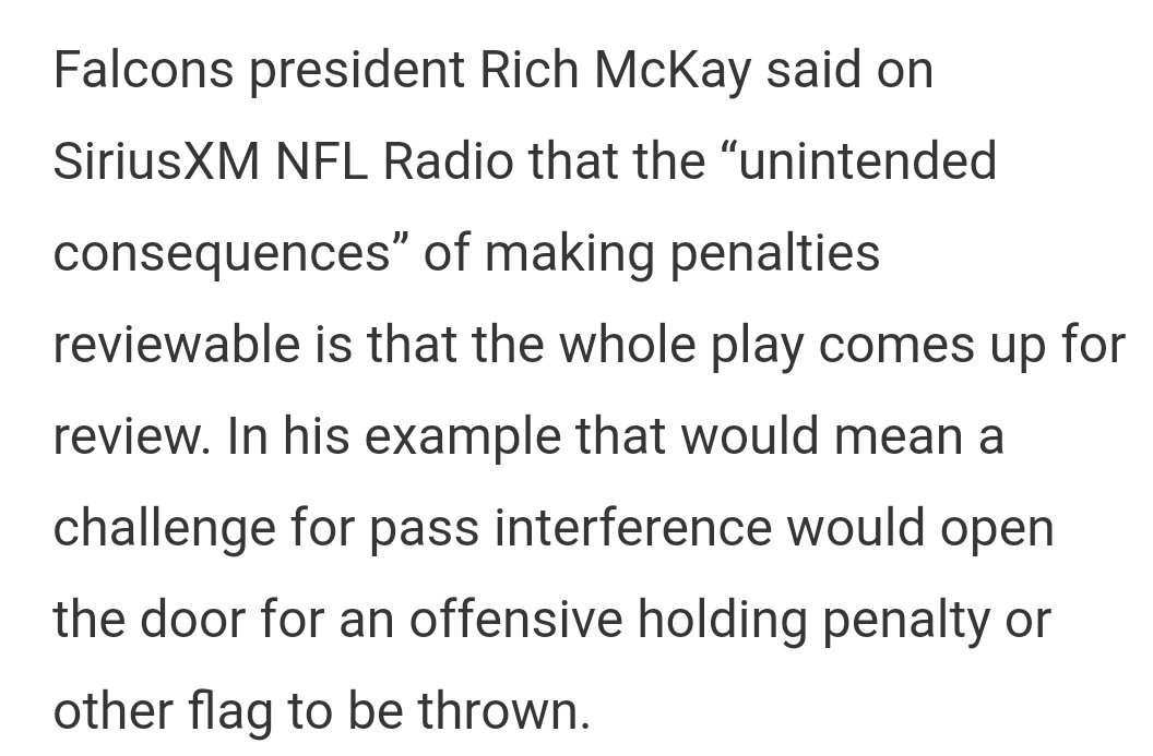 RossTuckerNFL's tweet photo. This makes no sense to me.

When a coach challenges a spot or a catch or whatever they don't look at anything else. 

Why would PI be any different? https://t.co/q87OrAyci5