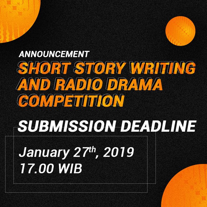 BNEC_AEO's tweet photo. ❗️Attention Radio Drama Enthusiasts and Short Story Writers!❗️ 

The registration deadline for Short Story Writing and Radio Drama competitions is only until 27 January 2019! https://t.co/x3lT2T4zch
