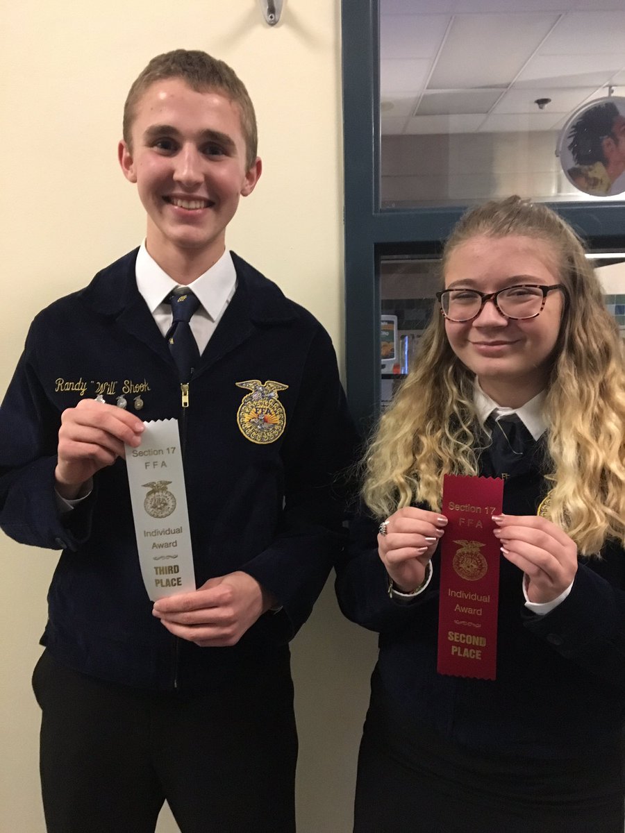 FisherFFA's tweet photo. Congratulations  to Felicity Schaffer for placing 2nd and Will Shook for placing 3rd at Section Public Speaking! https://t.co/CDn5KTfT0P