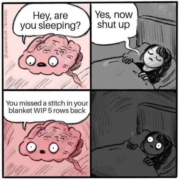 forgedwithfiber's tweet image. HAHAHAHA

#truth #cantsleep #crochetproblems #crochet #smallbiz #funny #meme #handmade #night