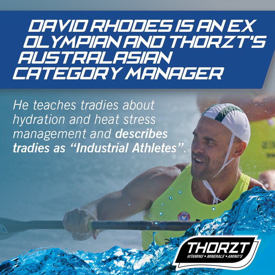 ThorztDrink's tweet photo. We're serious about hydration and heat stress management, so we only employ the best! Find out more about David's Olympic career and how that makes him uniquely qualified to teach industrial athletes here: https://t.co/DXmj32l2V3 

#THORZT #olympians #heatstress #hydration https://t.co/RCW2pAN6su