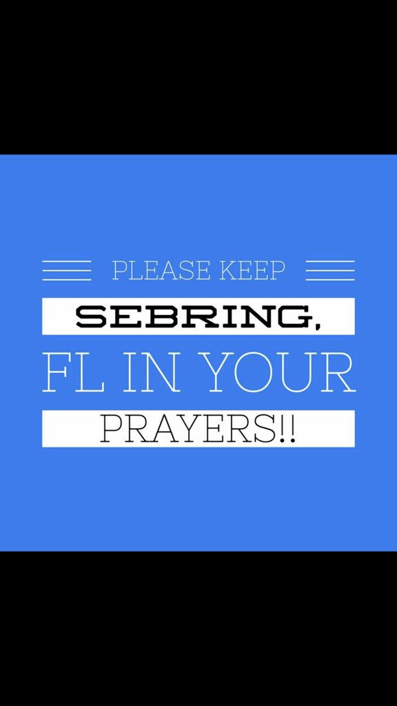 So sad that my small hometown is now on the map for such a terrible act. #SebringStrong