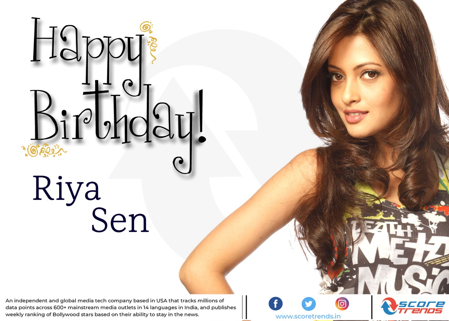 Score Trends wishes Riya Sen a Happy Birthday!! 