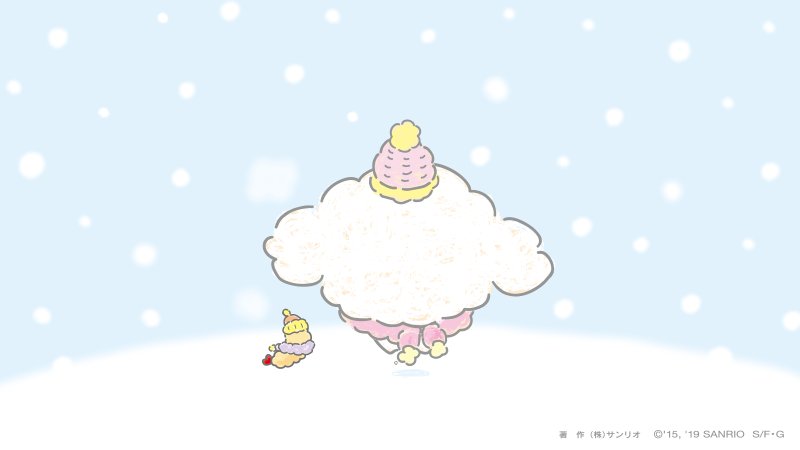 「雪だみゅん・・ みんなのところも降ってるみゅん・・? 」|こぎみゅん【公式】のイラスト