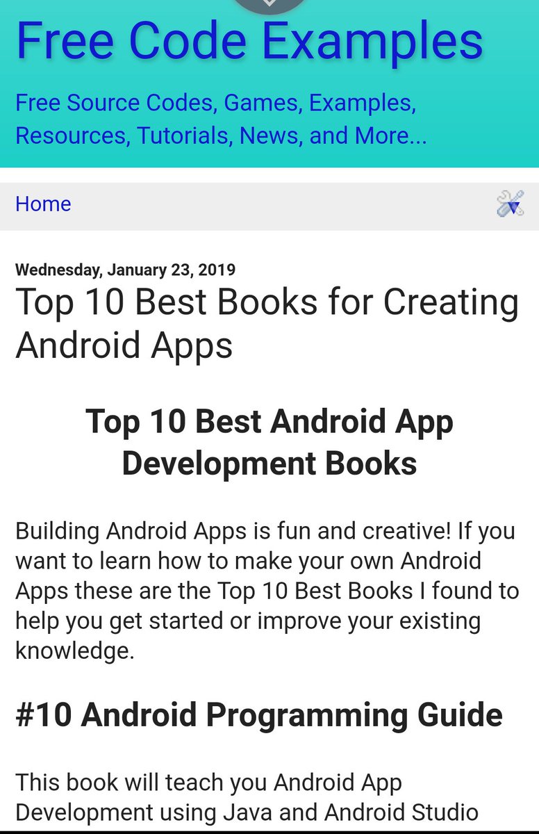 CodeExamples's tweet image. Top 10 Best Books to Learn Android App Development
play.google.com/store/apps/det…