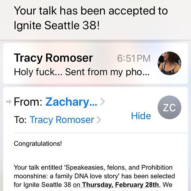 thoseromosers's tweet photo. I’m freaking out, slightly.

#igniteseattle #nobackingoutnow #prohibitionspeakeasies #mygrandmother #rumrunning #ignitetalk @ignitesea #flintstories https://t.co/5ji61CBx5o https://t.co/HjThO0MhFL