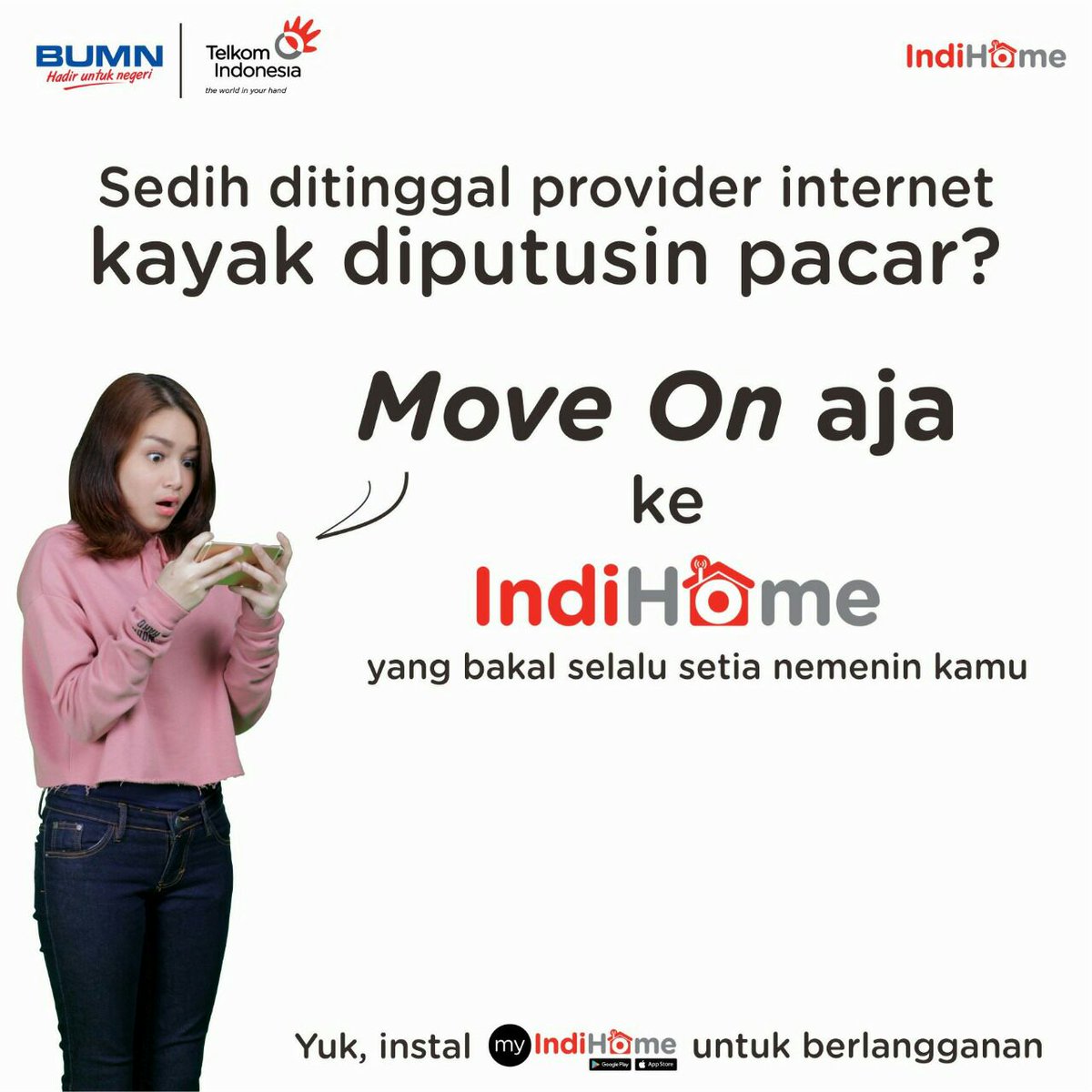 Edisarjono5's tweet photo. Sering di PHP in berujung sakit hati? Pilih yang bisa kasih kepastian, kayak Indihome yang pasti ada buat kita. 
#2019pakeindihome #duniadirumahmu #yangpastipastiaja
#dunia ada di tanganmu https://t.co/UHlw007PoI