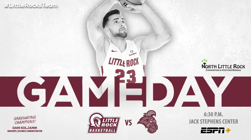 LittleRockMBB's tweet image. Only one thing needs to be said.

Its GAME DAY.

We open up our three game home stand at the Jack tonight against Coastal Carolina at 6:30 on ESPN+.

#LittleRocksTeam