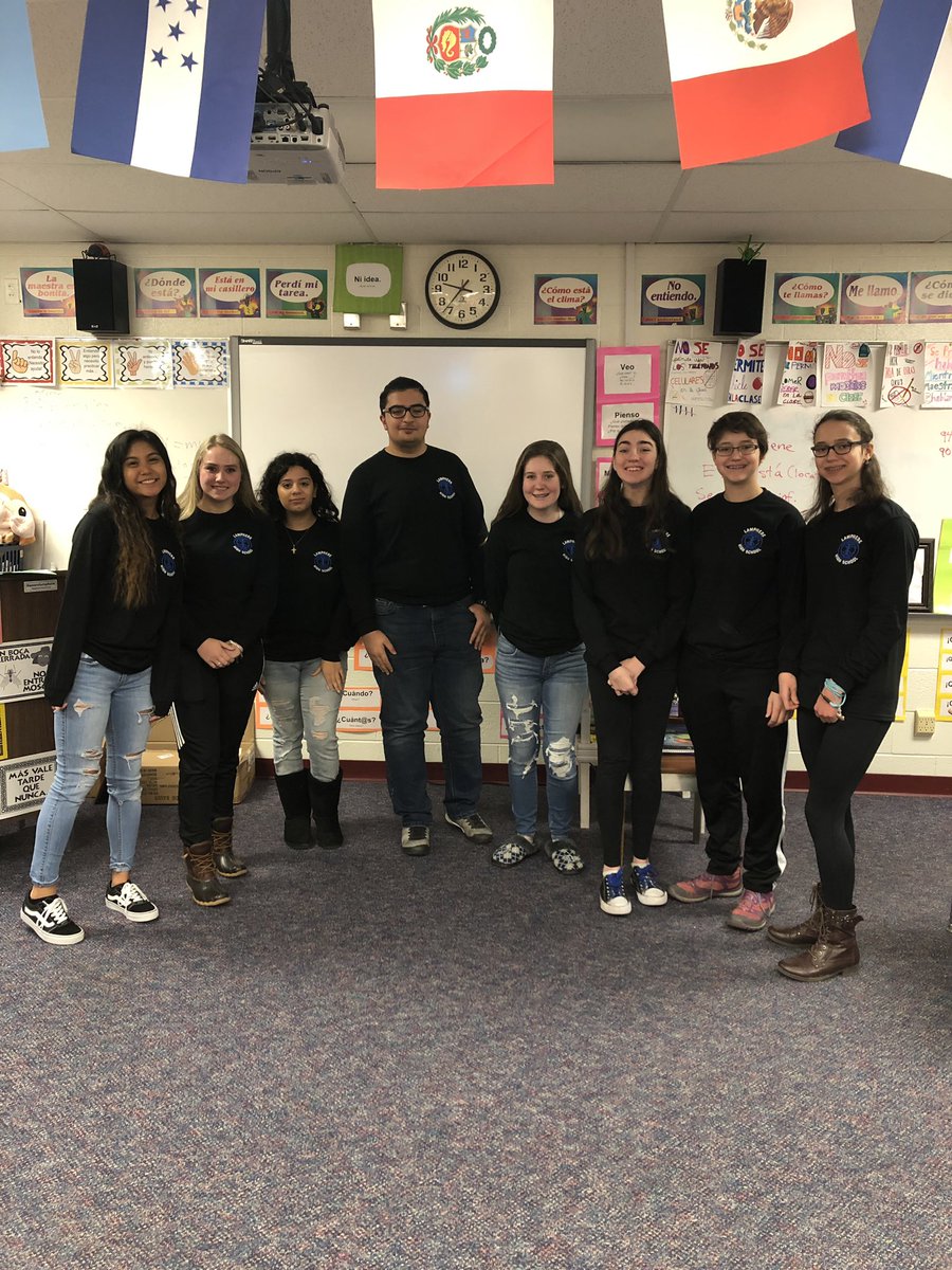 LHS_InteractClu's tweet photo. Our latest interact meeting with matching interact shirts! Please join us at our next meeting February 8th, in Seniorita Clancy’s room during ssr! #WeAreLamphere https://t.co/XOqwZ4Nf0H