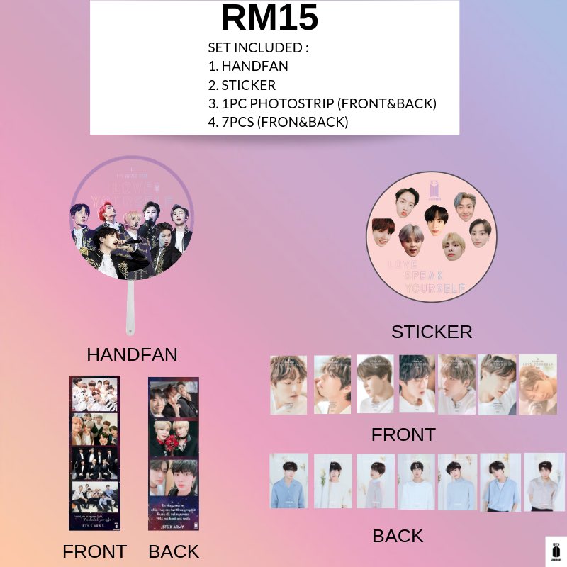 btsjohorevent's tweet photo. 2ND PACKAGE WITH RM15
*brand new BTS 7pcs Photocards 💜
Time: 1pm-6pm
Venue: MCD, Paradigm Mall JB
#btsjohorevent #btsjb #btsloveyourself https://t.co/NOoqnd35Je