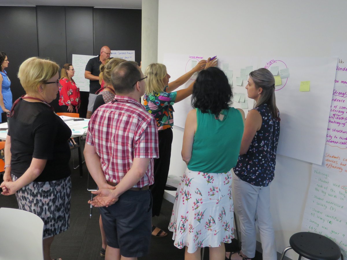 Working hard on Day 4 of the <a href="/DataWiseHarvard/">Data Wise</a> course at #Bastow! #datawise @DETVic