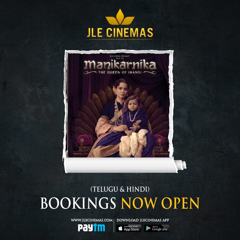 JleCinemas's tweet photo. ‘"Khoob ladi Mardani voh toh Jhansi wali Rani thi’. Watch the real-life story of the warrior Queen #Manikarnika in our next change on #JLECinemas. https://t.co/rOO8MBaXMw