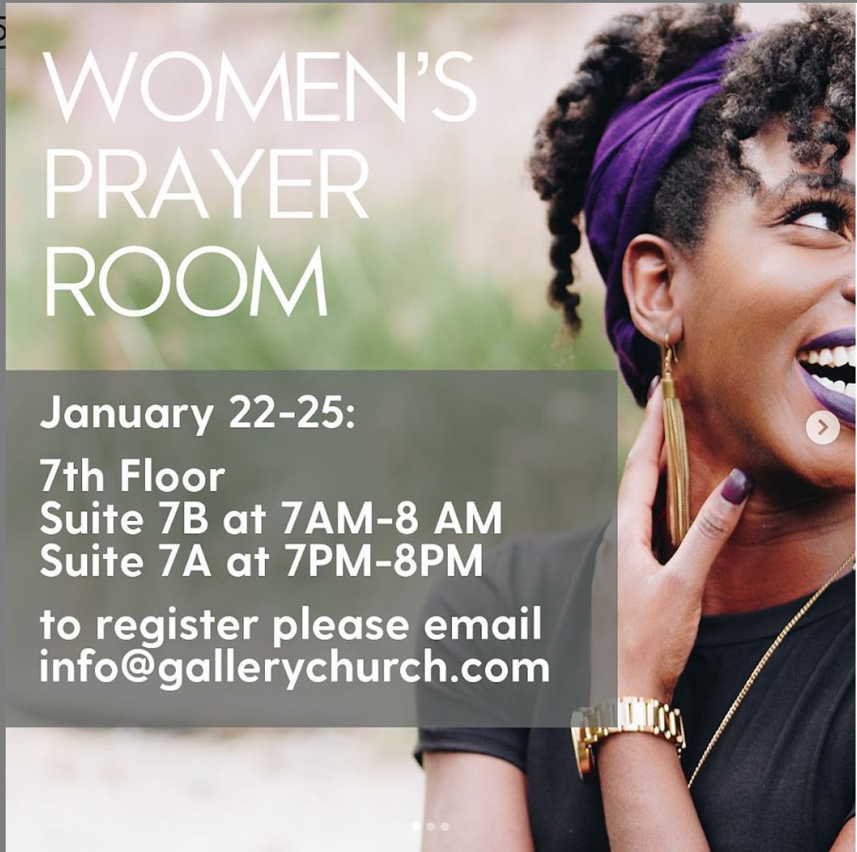 GalleryChurch's tweet photo. “Look to the LORD and his strength; seek his face always.” (1 Chronicles 16:11) Another day of seeking God as a church family. Join us for Day 3 tomorrow — 7am or 7pm. https://t.co/VdJlxlCHDF