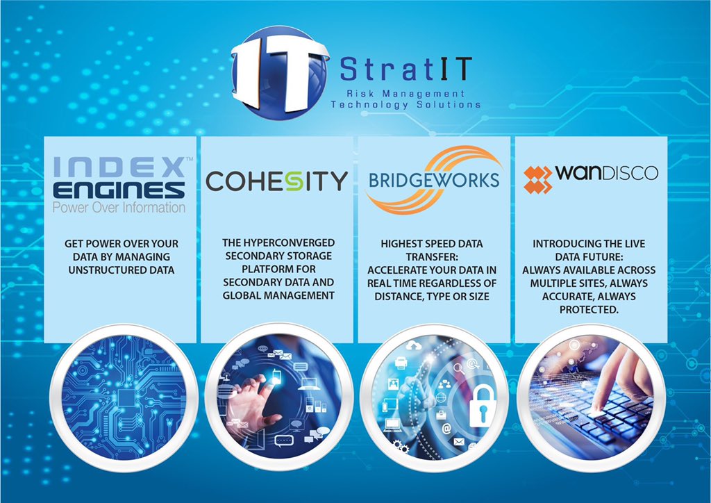 StratTech1's tweet image. @StratIT delivers creative new technology solutions, offer expert advice and guidance coupled with outstanding service delivery second to none. Speak to them about a complete integrated solution at competitive pricing. #Bridgeworks #Cohesity #IndexEngines #WANdisco