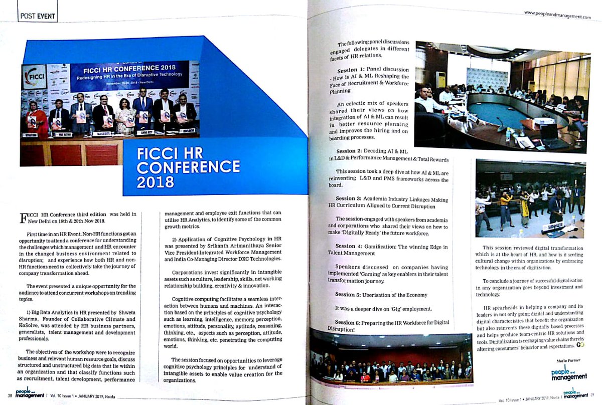 consultshweta's tweet photo. My recent workshop on Data and Analytics got covered in People and Management Magazine #kosolve #collaborativeclimate #analytics #hr https://t.co/32YuqfYn4P