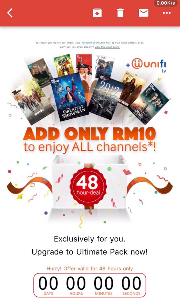 ah_bhat's tweet photo. @helpmeunifi on november i got the offer to add rm10(30+10) and enjoy all channel in ultimate pack. But after check my bill, unifi charged me for full price rm60. Please clarify. https://t.co/ebOgtJGljB