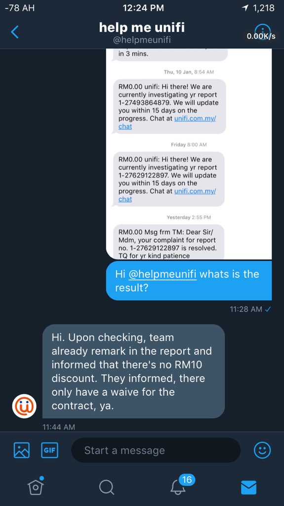ah_bhat's tweet photo. @helpmeunifi on november i got the offer to add rm10(30+10) and enjoy all channel in ultimate pack. But after check my bill, unifi charged me for full price rm60. Please clarify. https://t.co/ebOgtJGljB