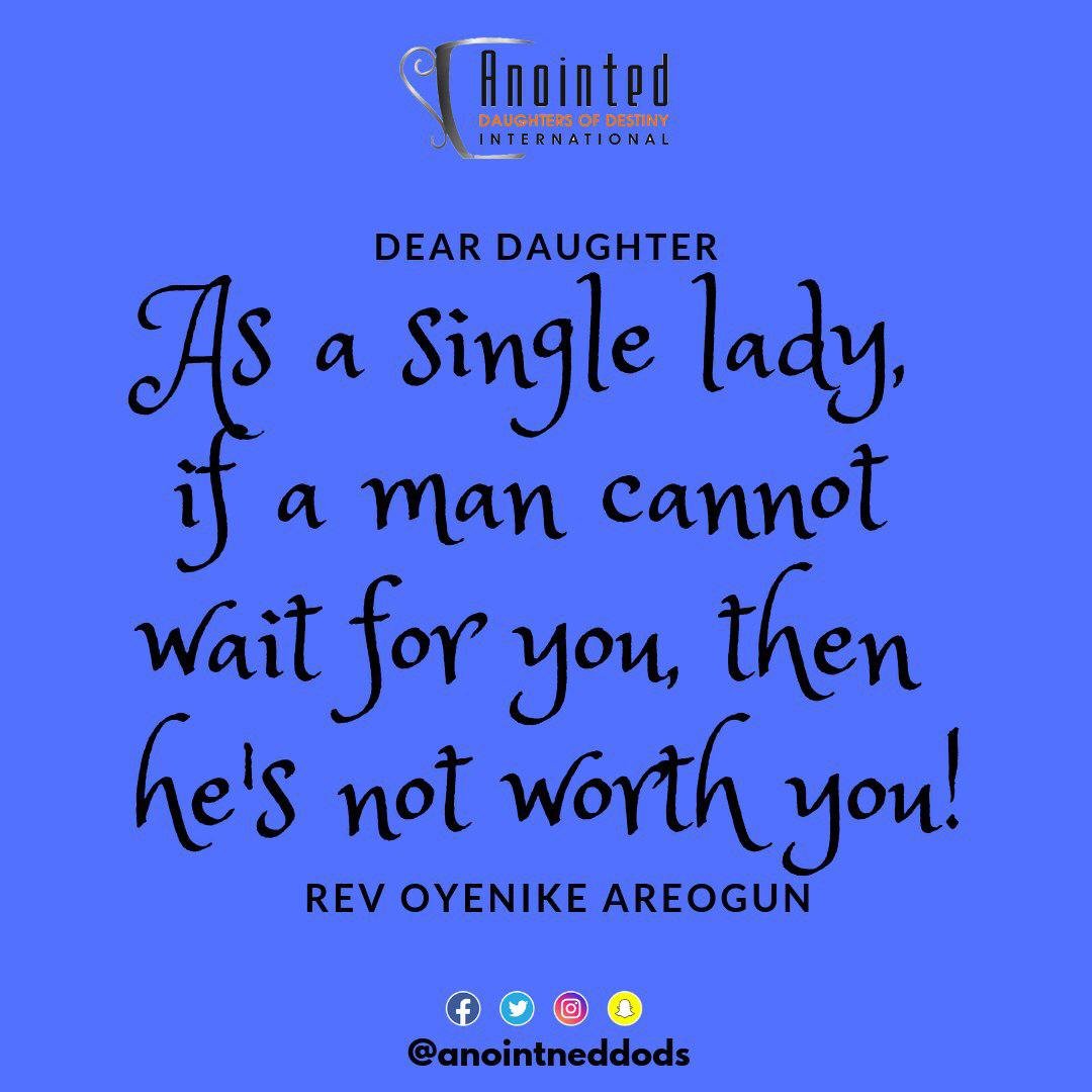 AnointedDODs's tweet photo. Nothing can be more true than this!
Be wise.
Sex before marriage is not a proof that the man loves you; 
It is sin against God and against your own body.
#AnointedDOD
#RevOyenikeAreogun https://t.co/cW8jjUvcw8