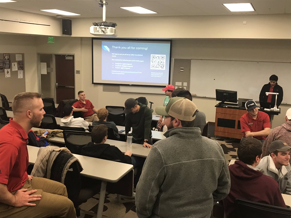 AggieVanguard's tweet photo. First informational of 2019 was successful, thank you to all who came out! It was very nice to meet yall and hope to see yall this friday at 5 for Veterans park field day! https://t.co/ALPnNDcErk