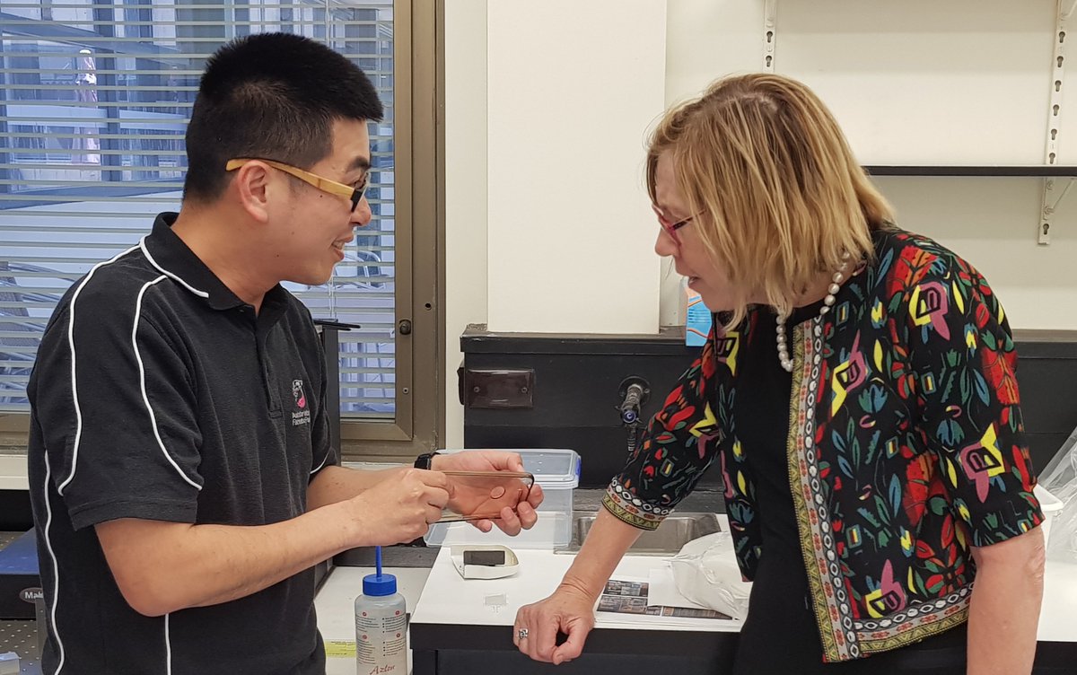 AnffSa's tweet image. We&apos;ve had the privilege of @blameysaunders co-founder &amp;amp;  ANFF board member Dr Elaine Saunders @hearingselfhelp visiting today. Elaine has toured @AnffSa facilities at @UniSAFII Mawson Lakes campus &amp;amp; met our team who deliver our world-class capabilities. Thanks @ColinJamesHALL