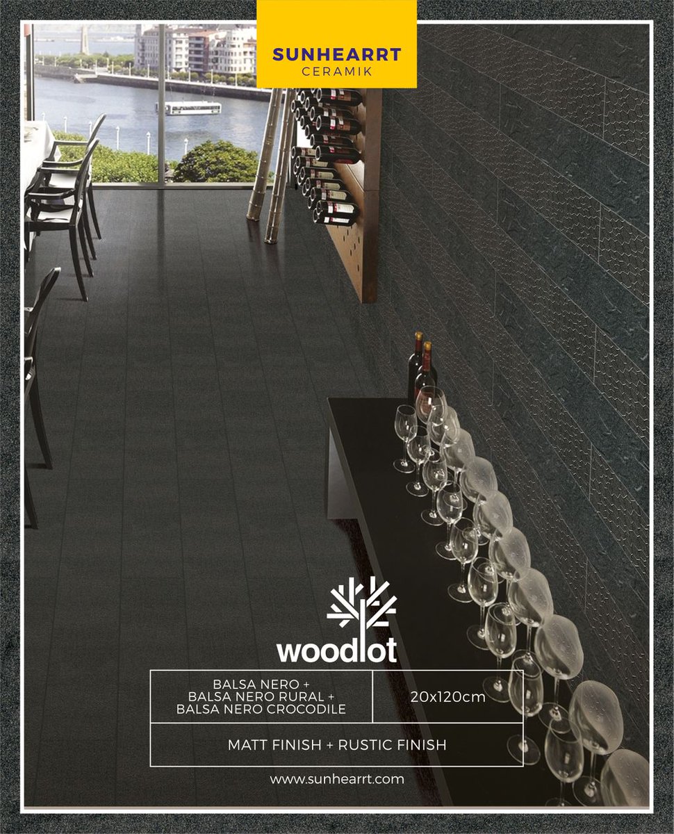 sunhearrt's tweet photo. WOODLOT
#MattFinish +
#RusticFinish
#20X120cm
#Balsa_Nero+#Balsa_Nero_Rural+#Balsa_Nero_Crocodile #ArchitecturalFlooring #tilesof2019 #FlooredBySunheart #Architect #Sunhearrt #Manufacturer #newcollection #Interior #GlazedVitrifiedTiles #BestProducts #House #Design #homedecor https://t.co/fLJk10u1NO