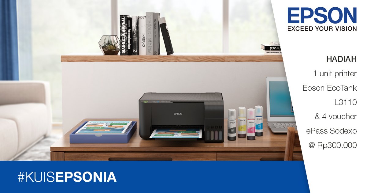 EpsonIndonesia's tweet image. Mau dapat printer? Ikuti #KuisEpsonia di bit.ly/KuisEpsoniaJan…, menangkan 1 unit printer Epson #EcoTank L3110 dan 4 voc ePass Sodexo @ Rp300 ribu. 

Selamat menjawab dan semoga beruntung.. :)

#kuis