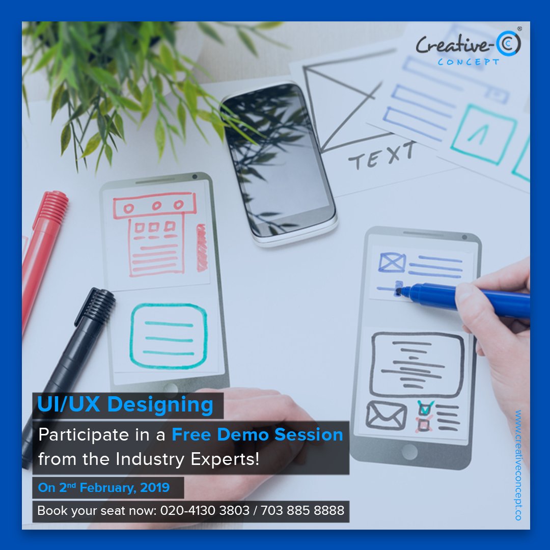 creativepune's tweet photo. The future belongs to those who learn more skills & combine them in creative ways.
Presenting you an exclusive trial session of UX/UI designing.
Call: 020 4130 3803 / 703 885 8888
Visit: D.P. ROAD, PUNE STATION | KARVE STATUE, KOTHRUD
#UIUX #UXUIDesigning #Demo #CreativeConcept https://t.co/ea832UsilM