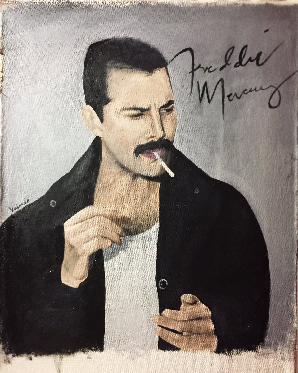 here’s the final result
when i finished it my dad told me Freddie would be so proud of my painting and i literally bursted into tears, i can’t even start to explain how that made me feel
thank you for the nice comments, they really mean the world to me, y’all are so sweet :(