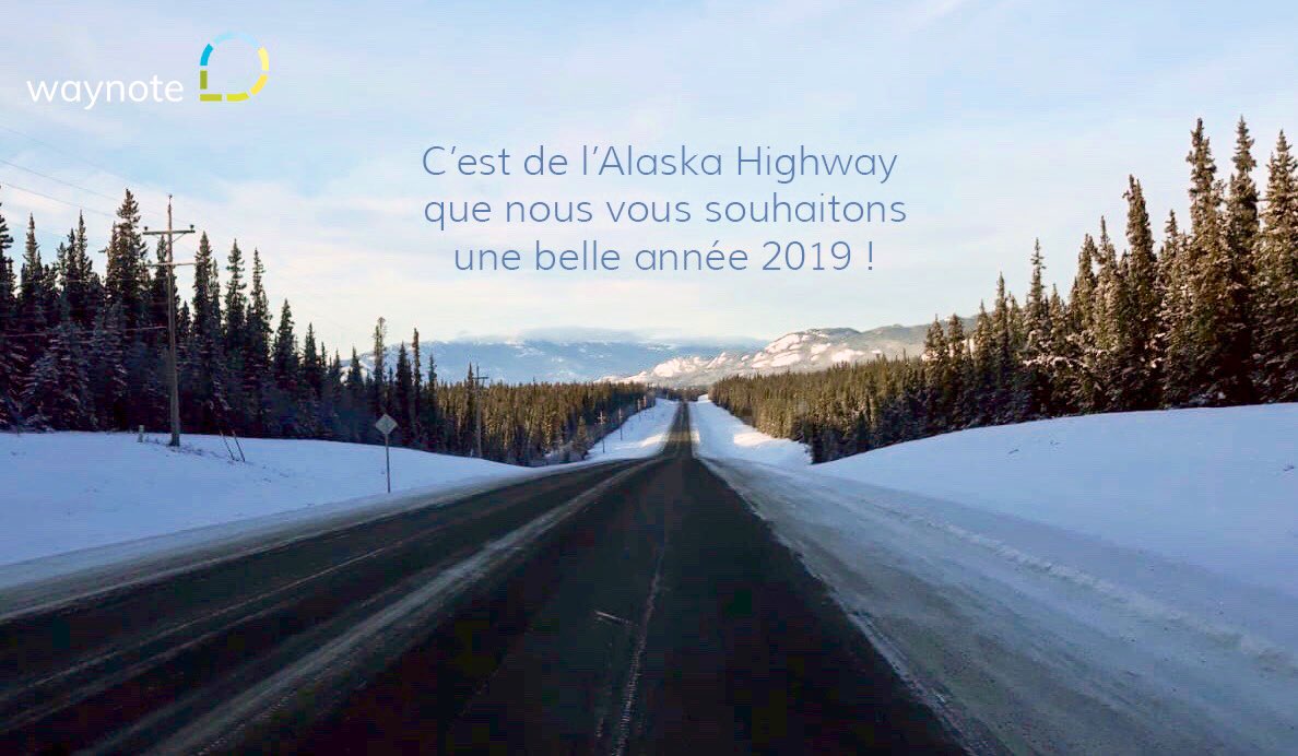 waynote_'s tweet photo. C’est de l’Alaska Highway que nous vous souhaitons une belle année 2019 !
#Waynote #Voeux2019 https://t.co/BFVGz0KIab