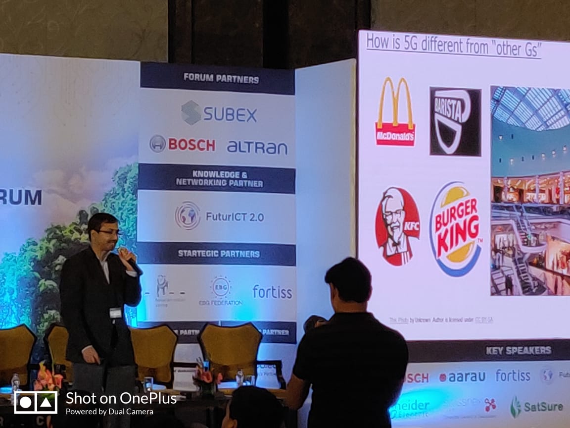 Wipro's tweet image. .@subhas_blr, Chief Architect-5G, Wipro Limited, presented at #FutureICTForum for Sustainable Cities, discussed #softwarization, flexibility, customization of #5G networks and how #EdgeComputing will be a critical element #5GatWipro